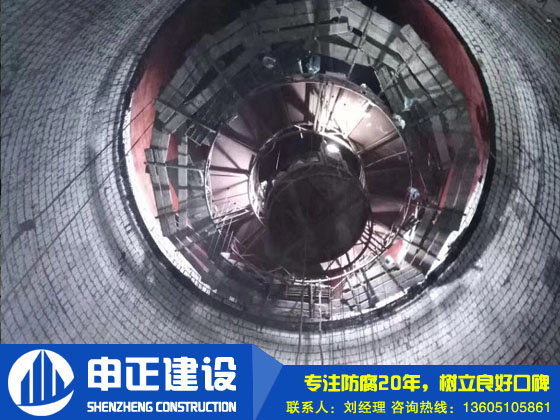 185米煙囪內(nèi)壁貼?；沾纱u